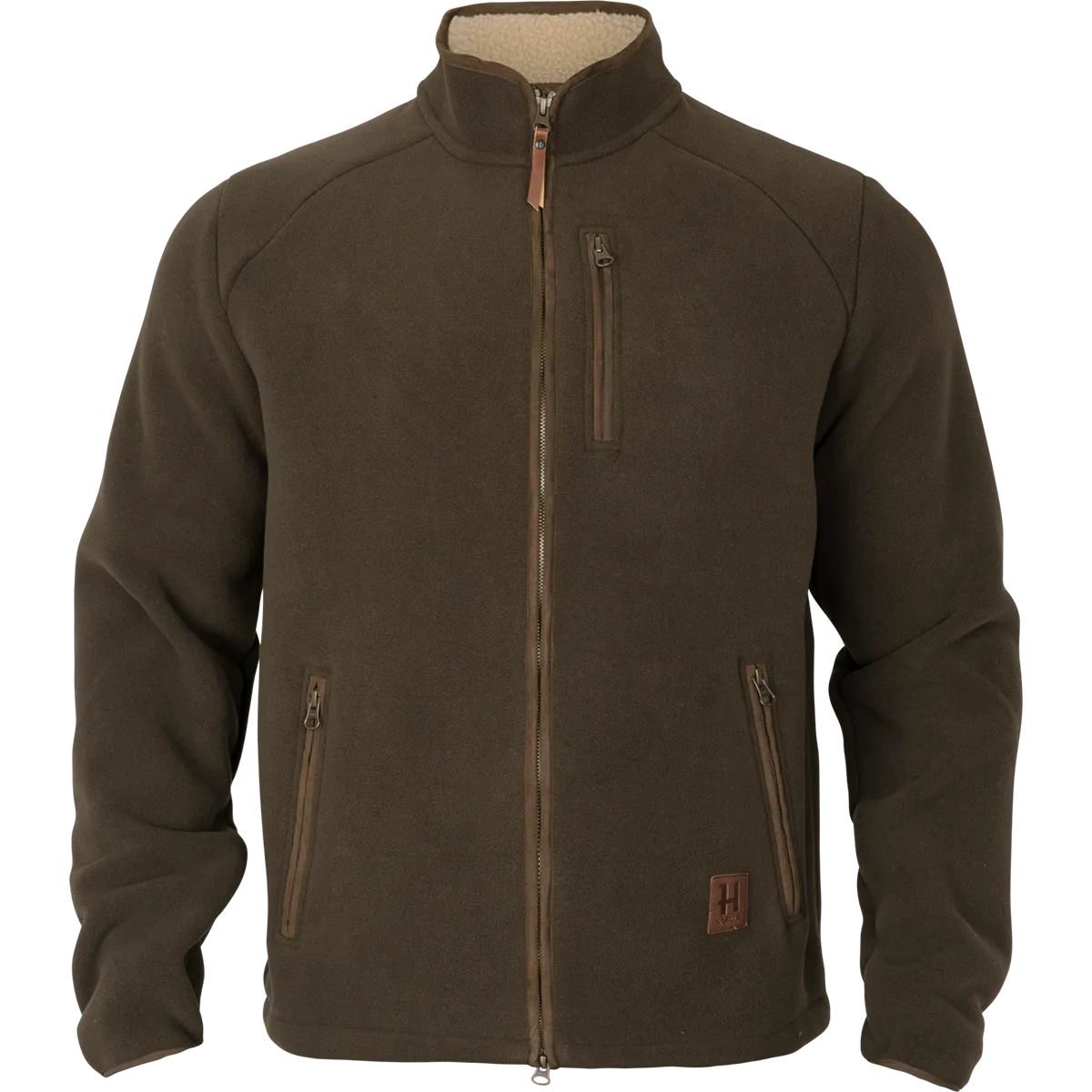 Harkila Sandhem Sherpa Fleece Jacket - Willow Green - Front Harkila Sandhem Sherpa Fleece Jacket - Willow Green - Front