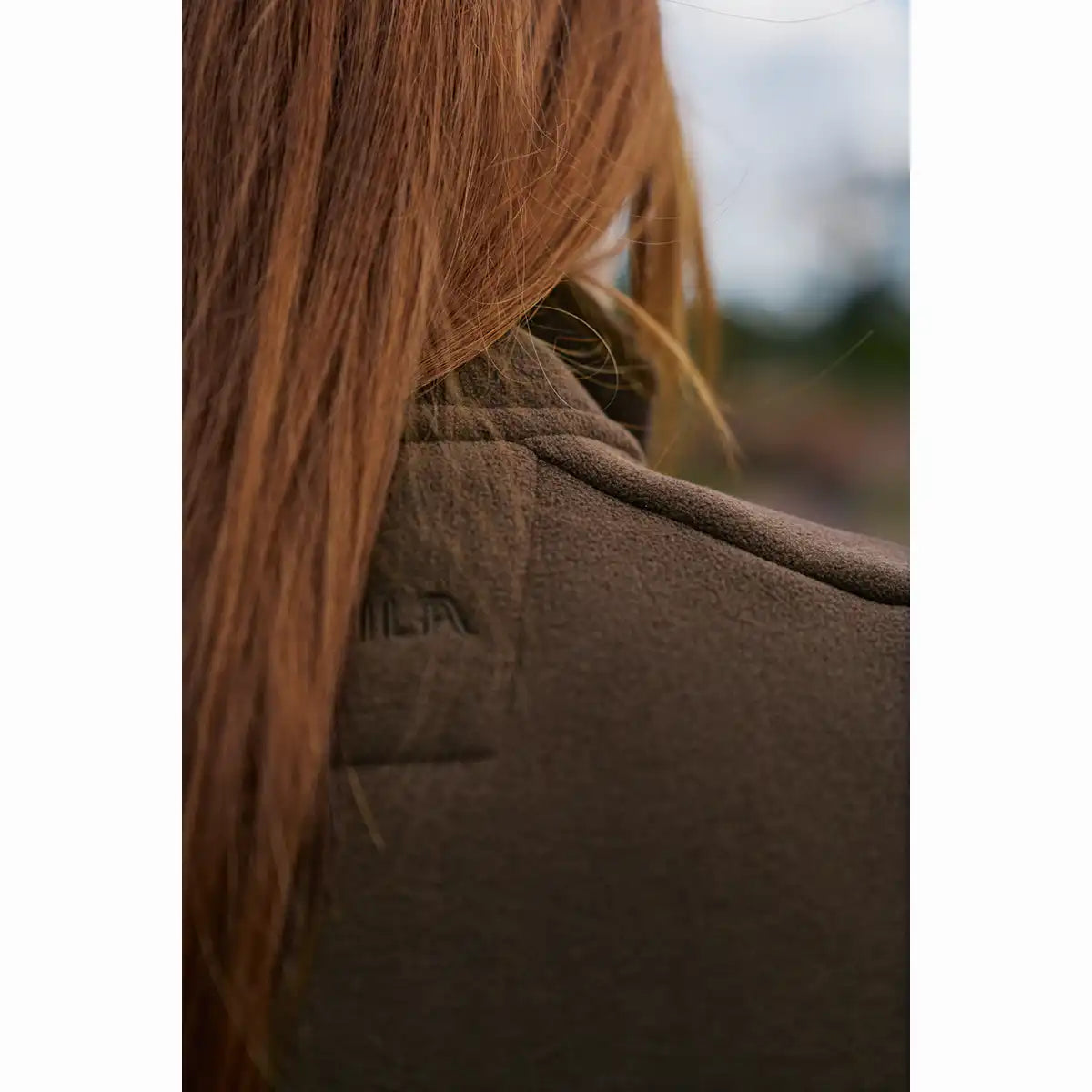 Harkila Sandhem Women's Sherpa Fleece Jacket - Demitasse Brown - Close Up Harkila Sandhem Women's Sherpa Fleece Jacket - Demitasse Brown - Close Up