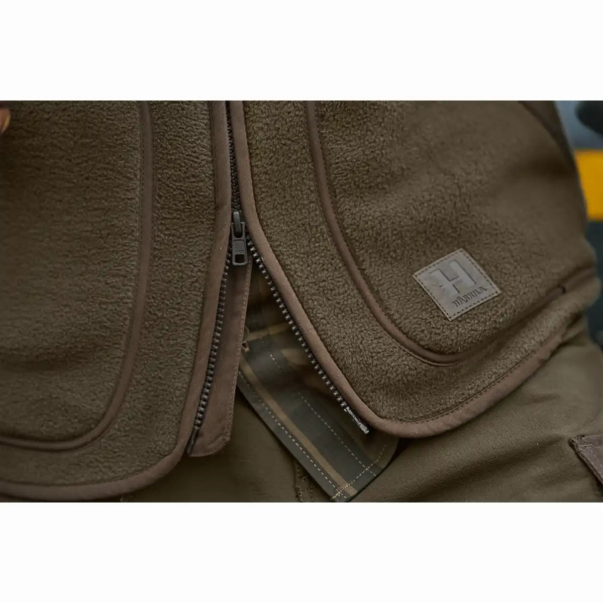 Harkila Torsby Fleece Jacket - Willow Green - Double Zip Close Up Harkila Torsby Fleece Jacket - Willow Green - Double Zip Close Up