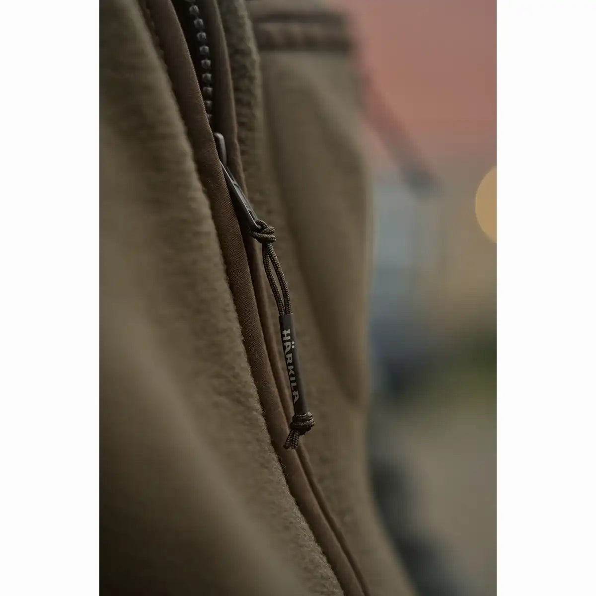 Harkila Torsby Fleece Jacket - Willow Green - Front Zip Close Up Harkila Torsby Fleece Jacket - Willow Green - Front Zip Close Up