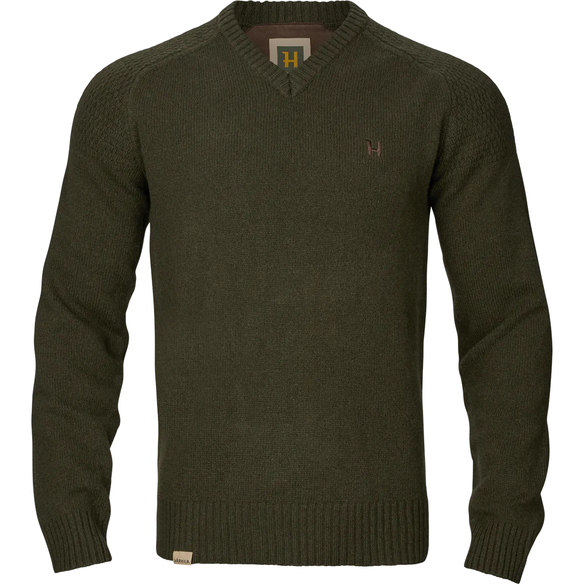 Harkila Vincent Merino V-Neck Pullover - Rosin - Front Harkila Vincent Merino V-Neck Pullover - Rosin - Front