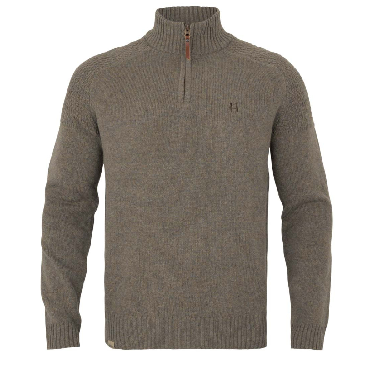 Harkila Vincent Merino Half Zip Pullover - Dark Sand Harkila Vincent Merino Half Zip Pullover - Dark Sand