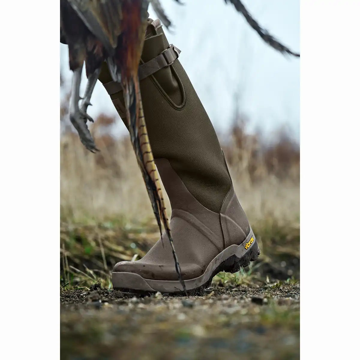 Harkila Wellies - Forester Textile Rubber Boot - Worn By Model Harkila Wellies - Forester Textile Rubber Boot - Worn By Model