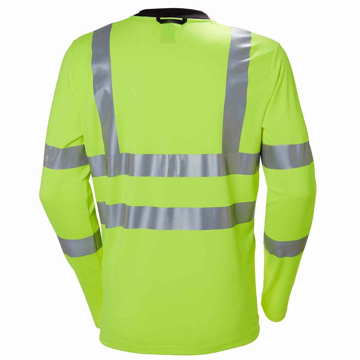 Helly Hansen ADDVIS Hi Vis Long Sleeve T-Shirt Yellow Rear Helly Hansen ADDVIS Hi Vis Long Sleeve T-Shirt Yellow Rear