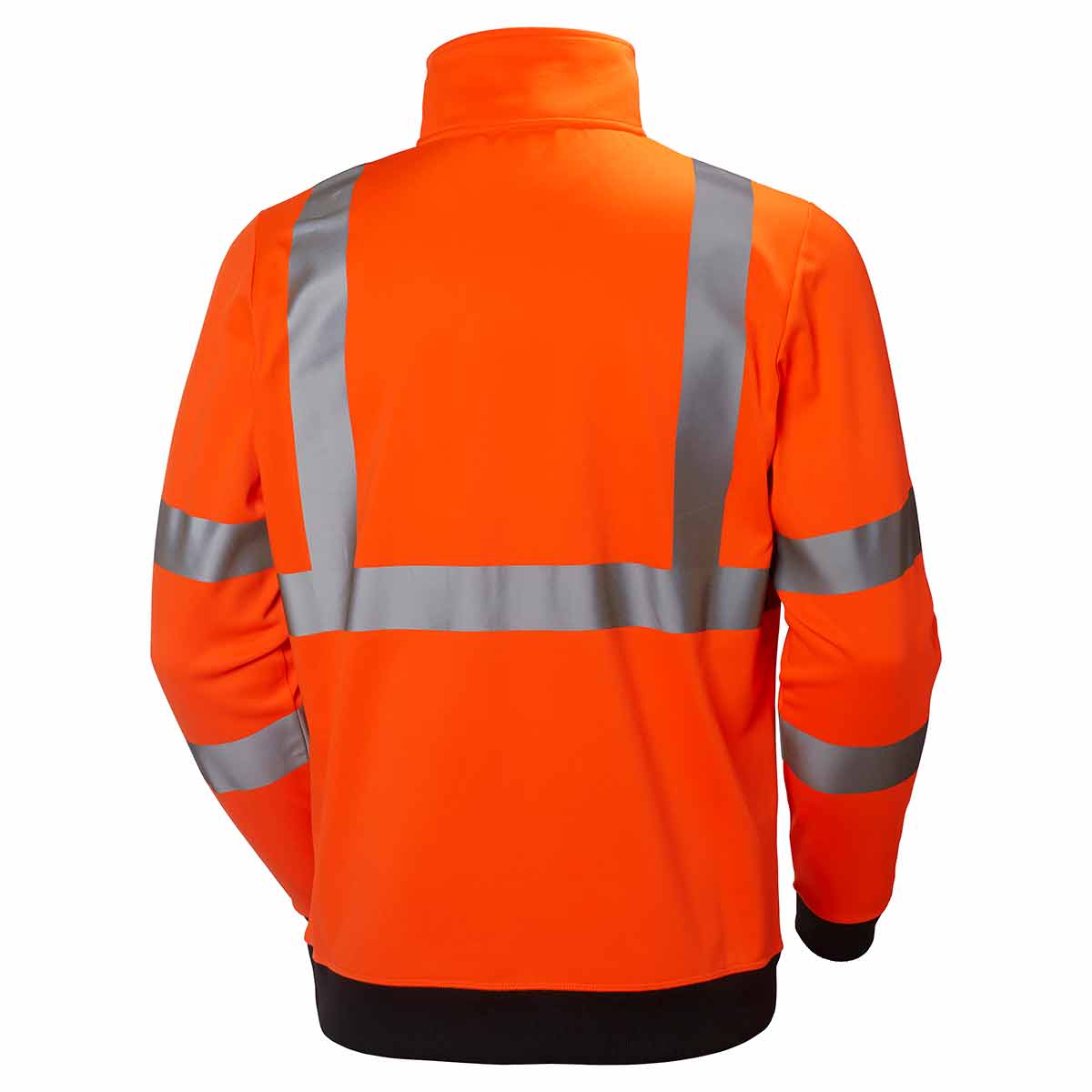 Helly Hansen ADDVIS Hi Vis Zip Sweatshirt Orange Rear Helly Hansen ADDVIS Hi Vis Zip Sweatshirt Orange Rear