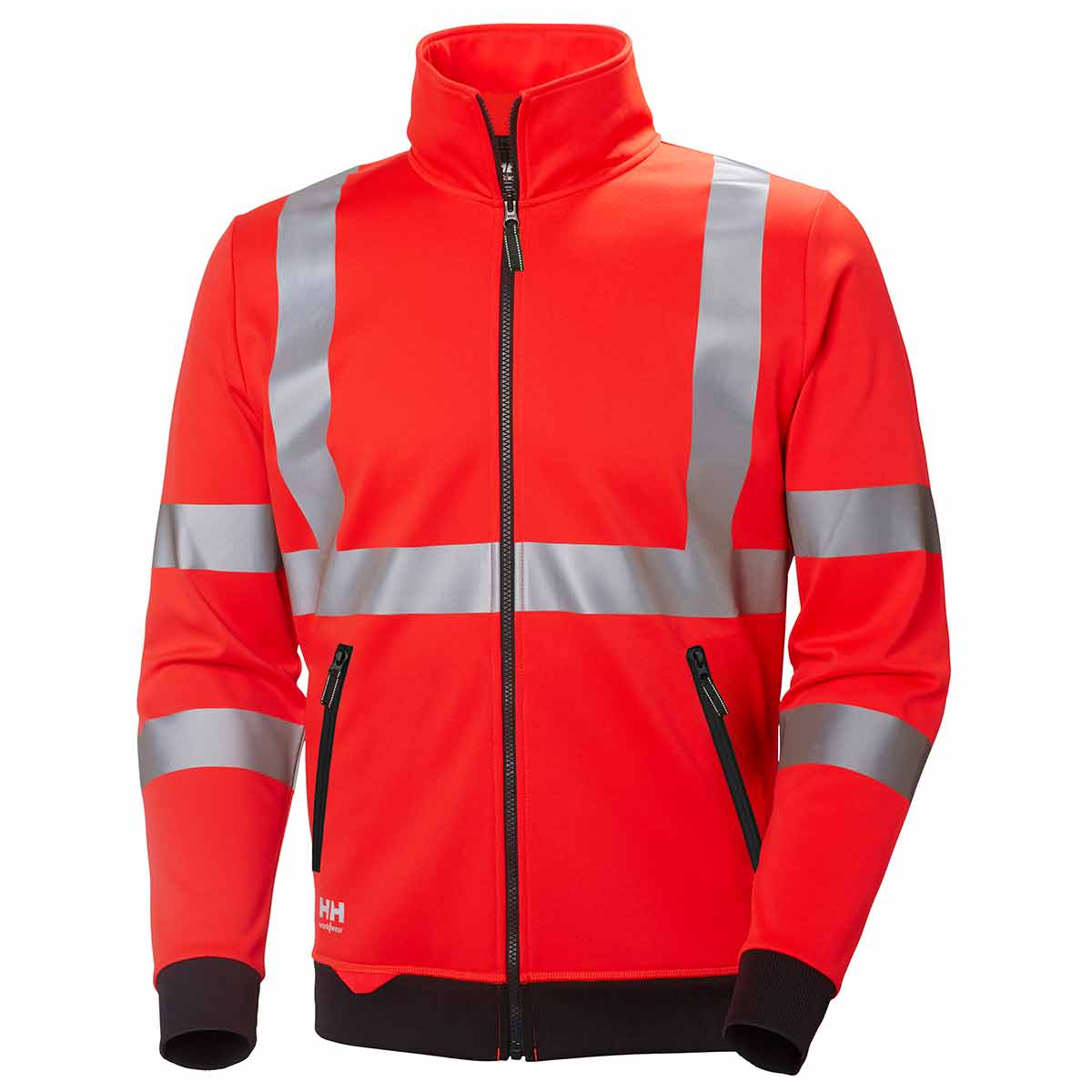 Helly Hansen ADDVIS Hi Vis Zip Sweatshirt Red Helly Hansen ADDVIS Hi Vis Zip Sweatshirt Red
