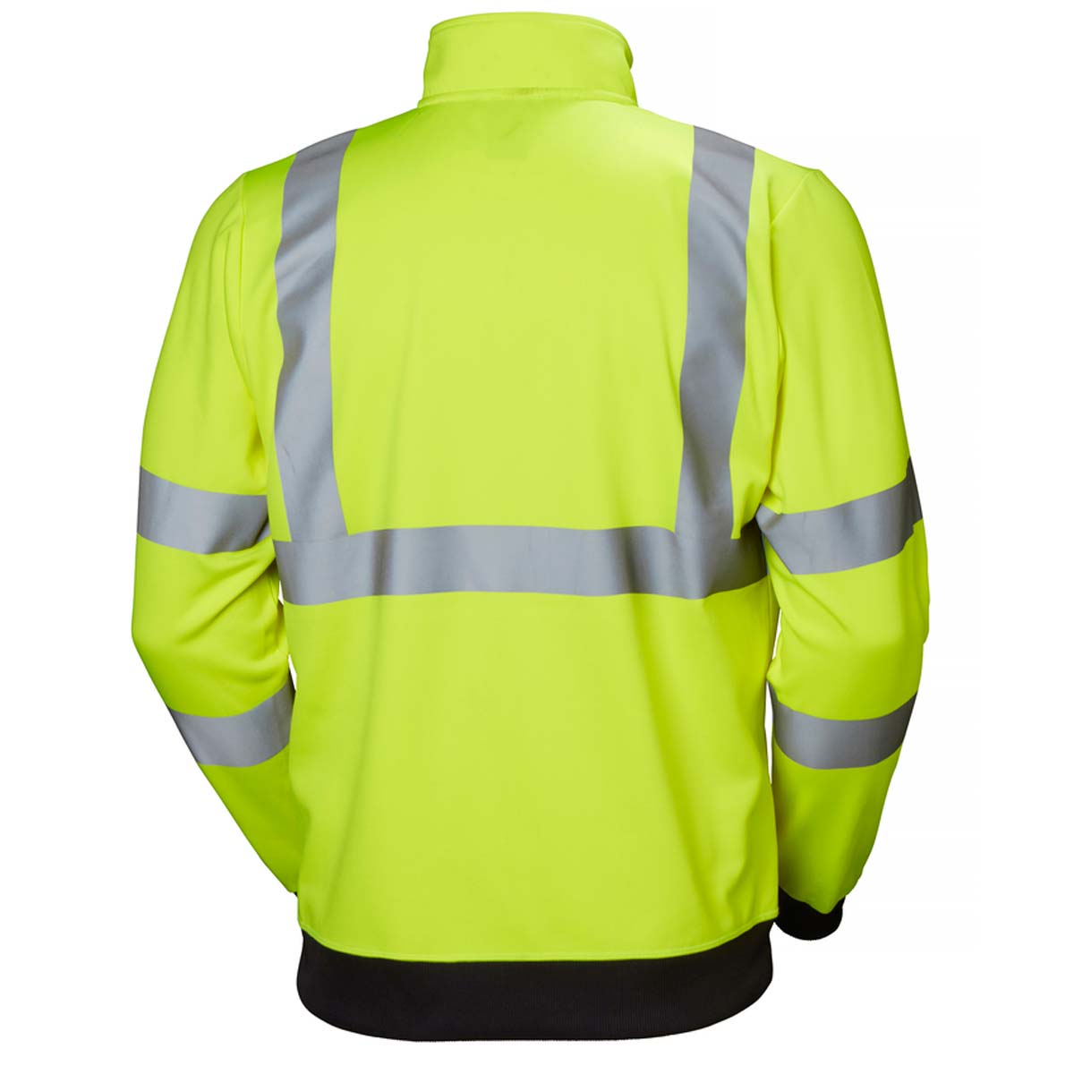 Helly Hansen AddVis Half Zip Sweatshirt - Yellow - Rear Helly Hansen AddVis Half Zip Sweatshirt - Yellow - Rear