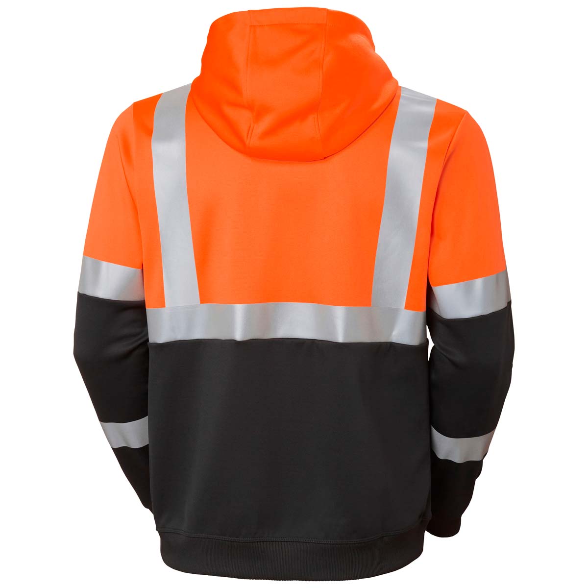 Helly Hansen AddVis Zip Hoodie CL1 - Orange - Rear Helly Hansen AddVis Zip Hoodie CL1 - Orange - Rear