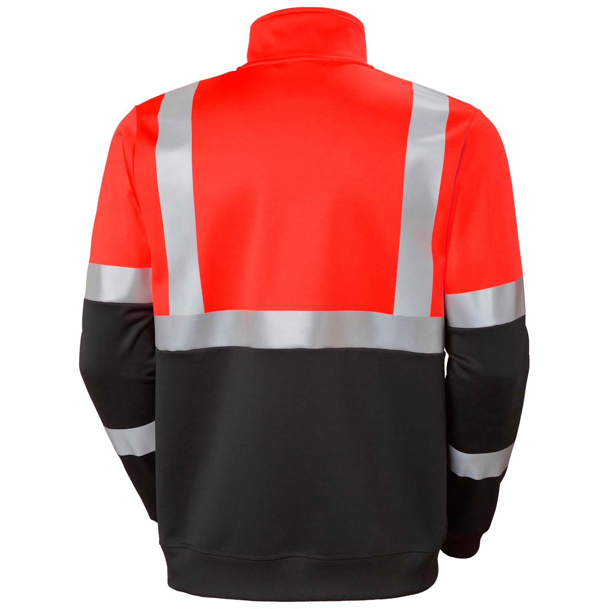 Helly Hansen AddVis Zip Sweatshirt CL1 - Red - Rear Helly Hansen AddVis Zip Sweatshirt CL1 - Red - Rear