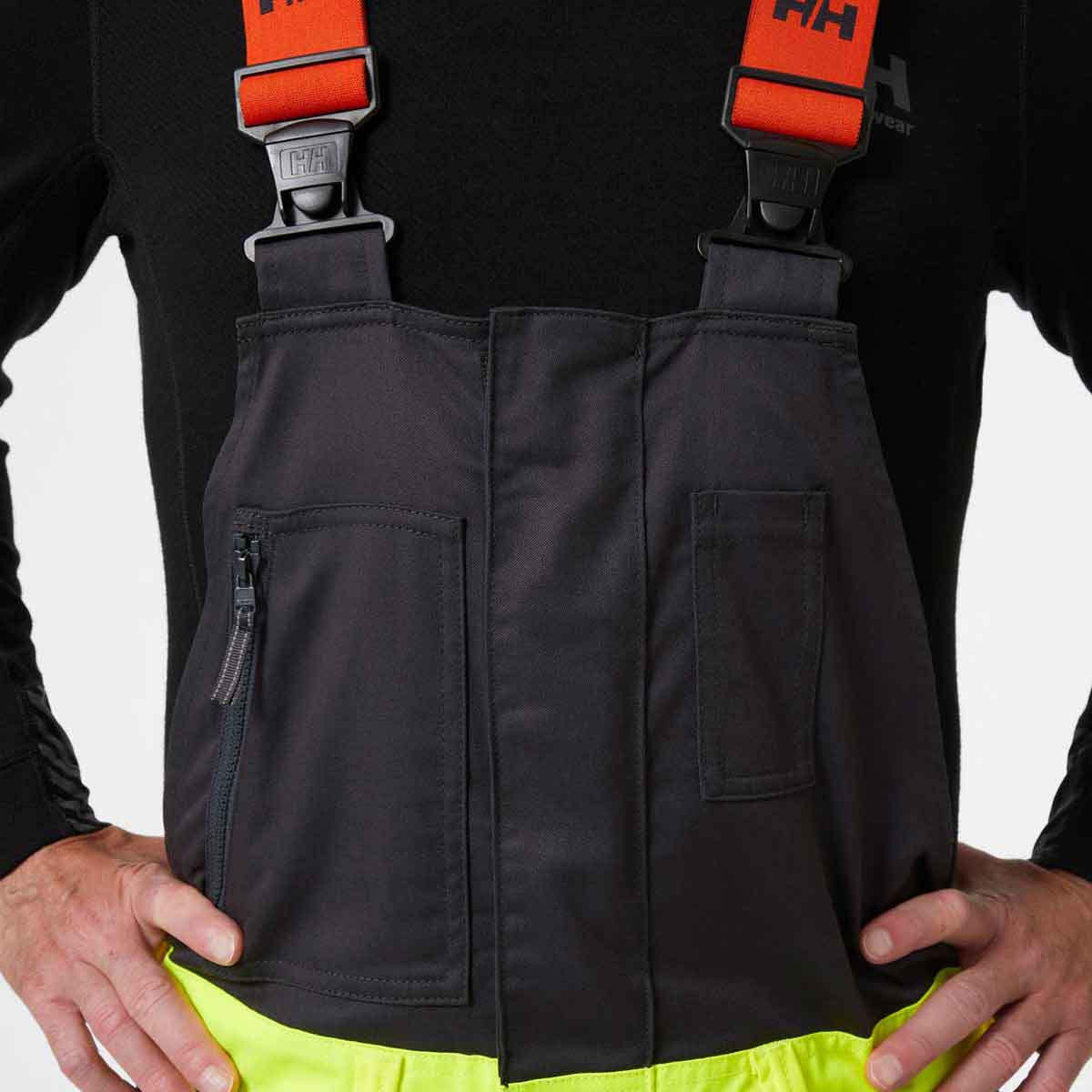Helly Hansen Alna 2.0 Hi Vis Construction Bib Chest Straps Helly Hansen Alna 2.0 Hi Vis Construction Bib Chest Straps