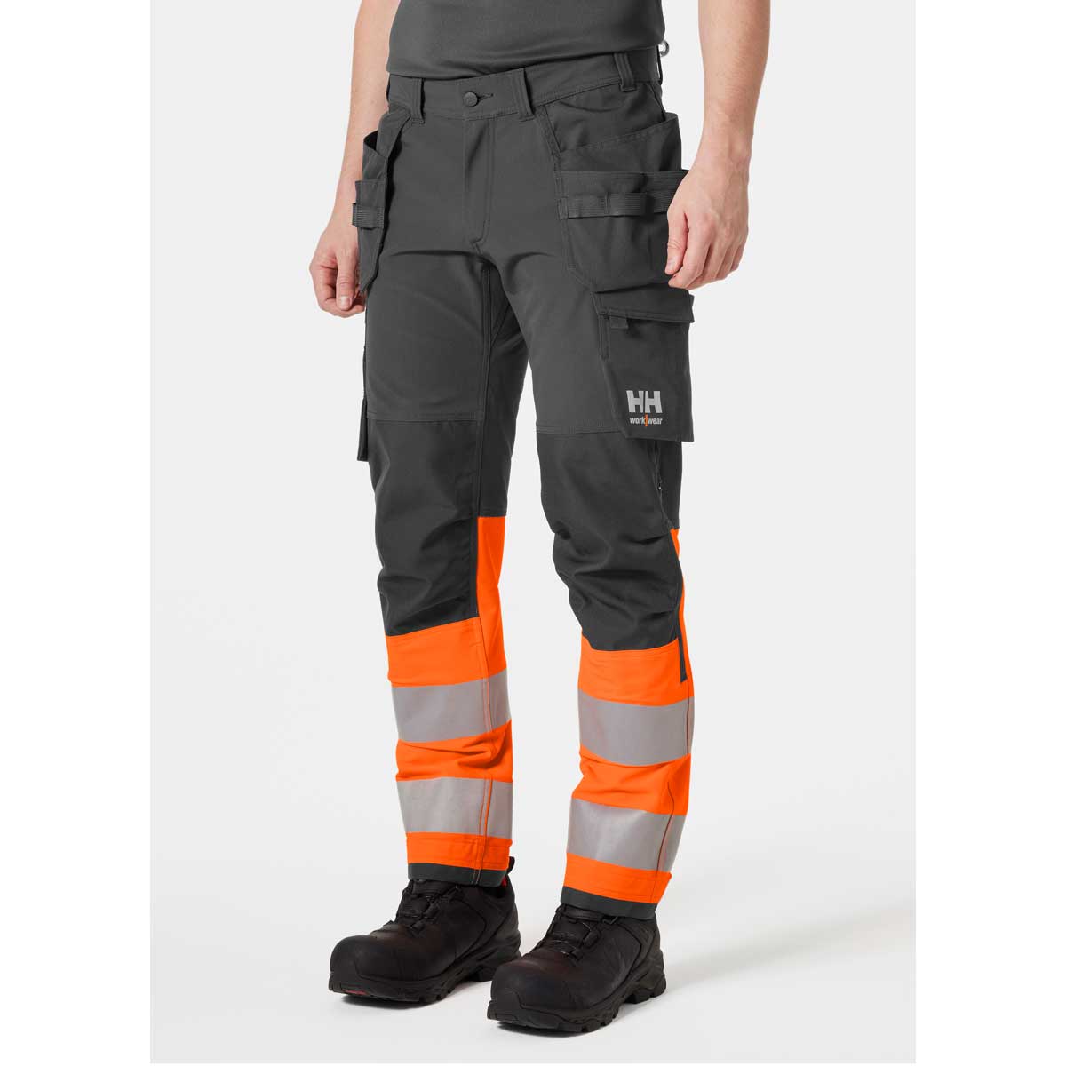 Helly Hansen Alna 4X Construction Pant CL1 - orange on model Helly Hansen Alna 4X Construction Pant CL1 - orange on model
