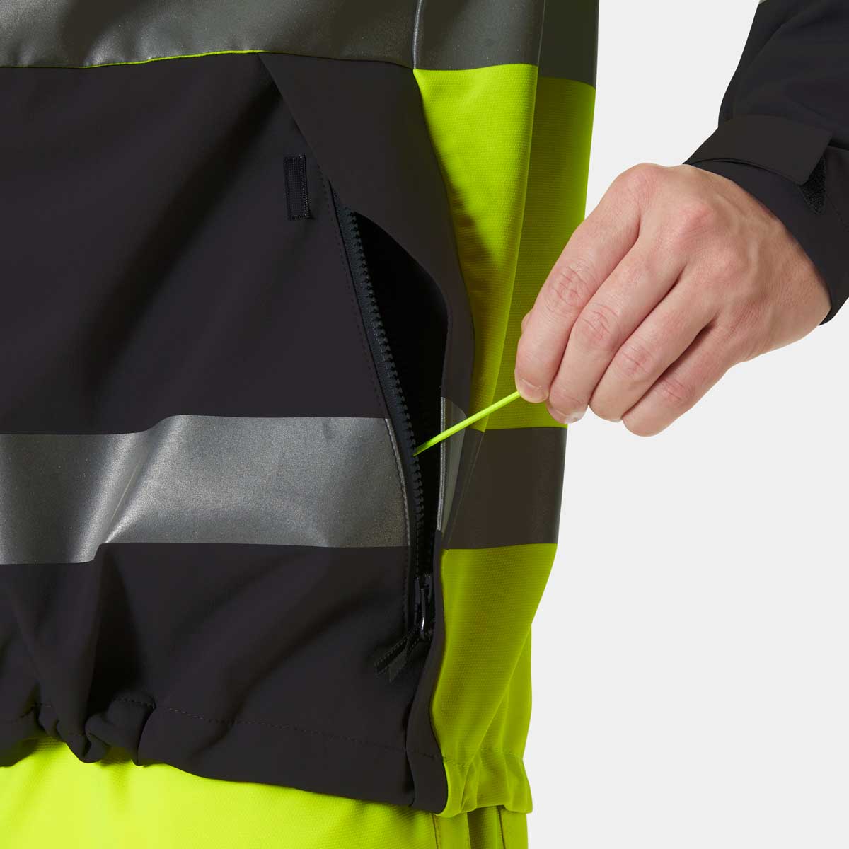 Helly Hansen Alna 4X Tech Jacket - yellow pocket detail Helly Hansen Alna 4X Tech Jacket - yellow pocket detail