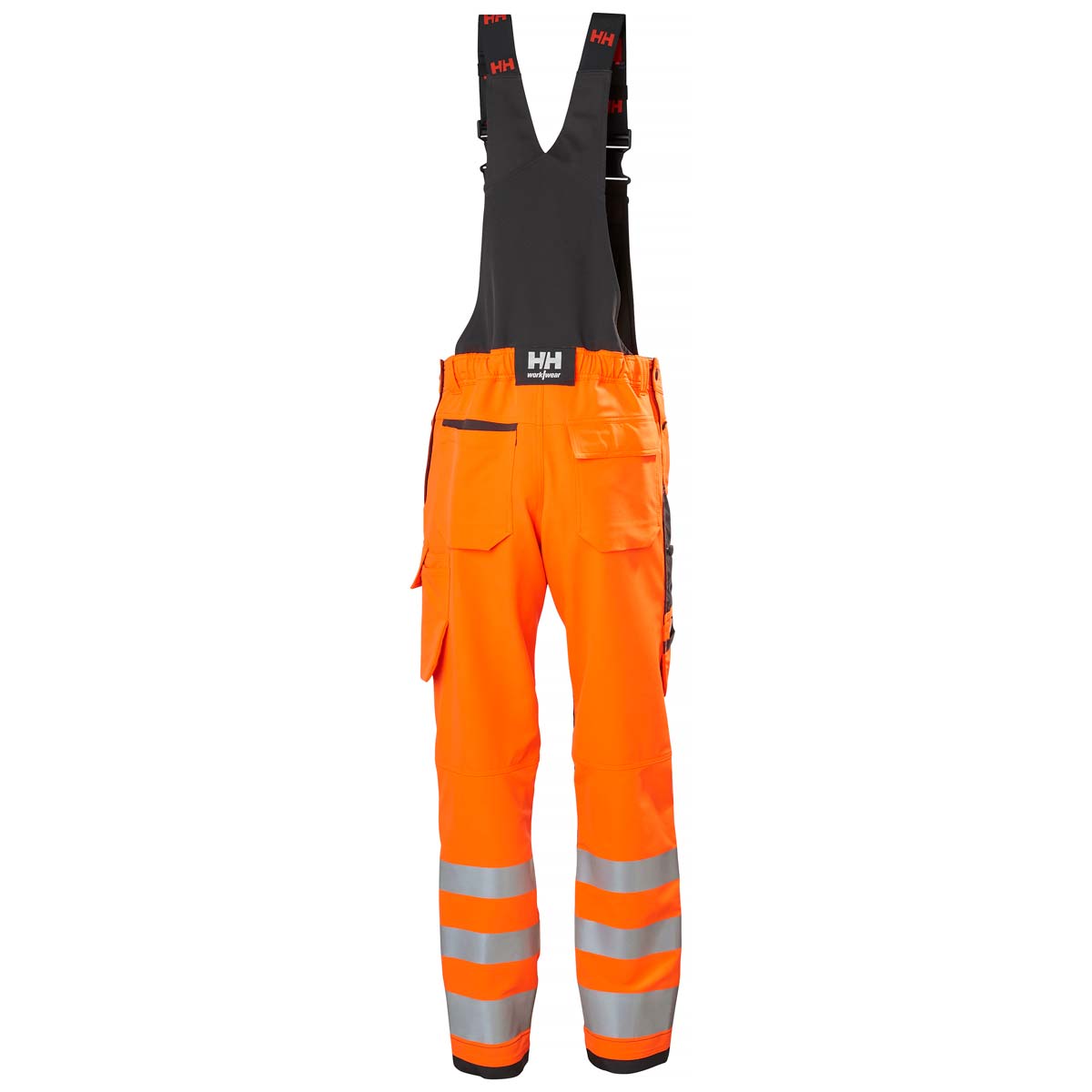 Helly Hansen Alna 4X Work Bib CL2 - Orange - Rear Helly Hansen Alna 4X Work Bib CL2 - Orange - Rear