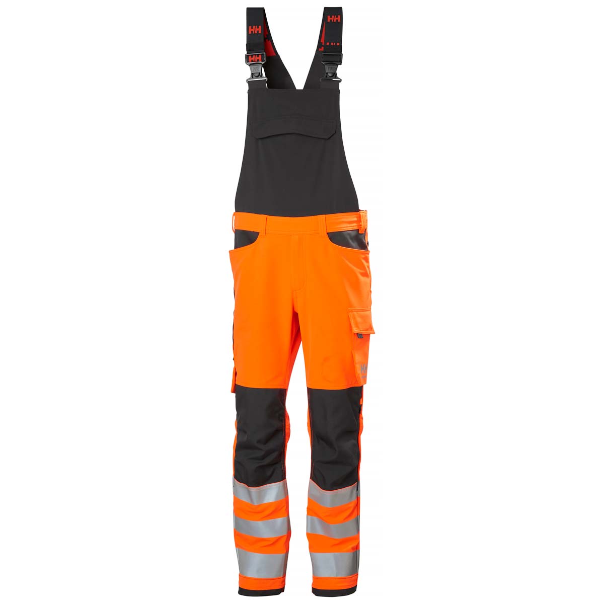 Helly Hansen Alna 4X Work Bib CL2 - Orange - Front Helly Hansen Alna 4X Work Bib CL2 - Orange - Front