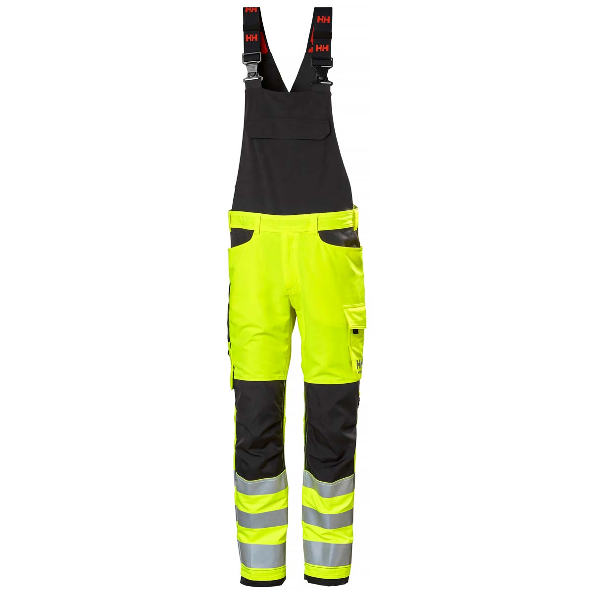 Helly Hansen Alna 4X Work Bib CL2 - Yellow - Front Helly Hansen Alna 4X Work Bib CL2 - Yellow - Front