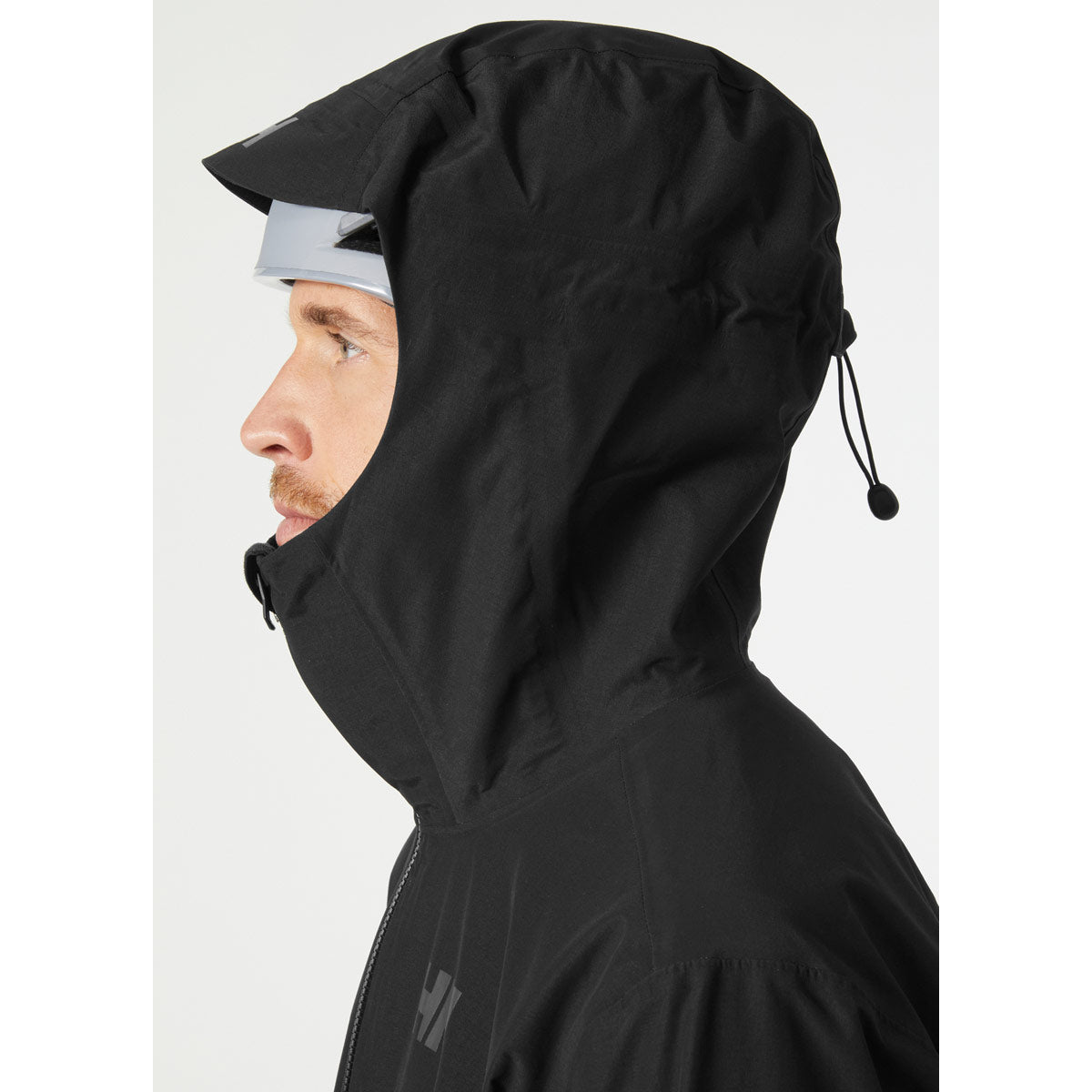 Helly Hansen Blaze 3L Shell Men's Jacket - Black - Hood Up Helly Hansen Blaze 3L Shell Men's Jacket - Black - Hood Up