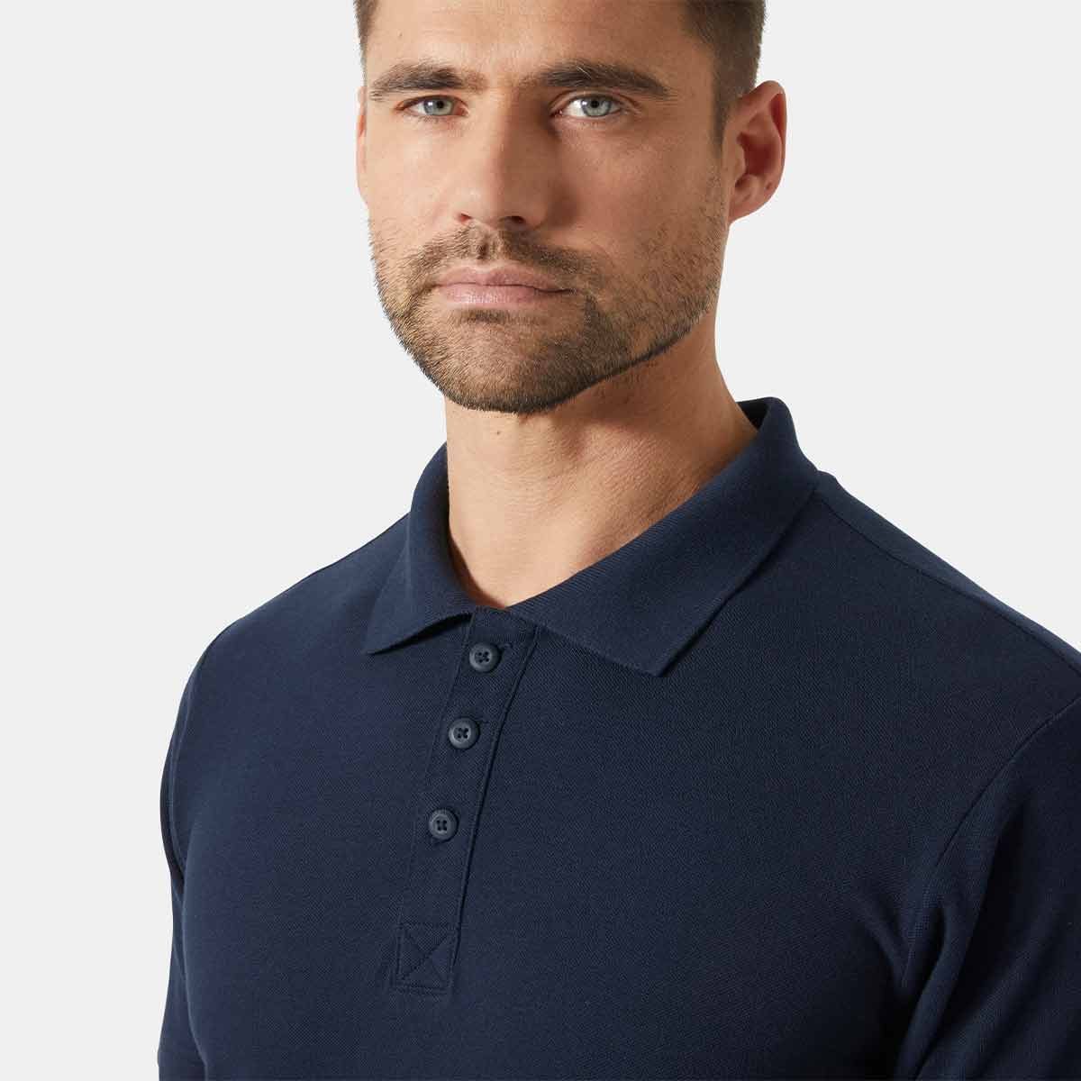 Helly Hansen Classic 2.0 Polo Shirt - Navy - Collar Helly Hansen Classic 2.0 Polo Shirt - Navy - Collar