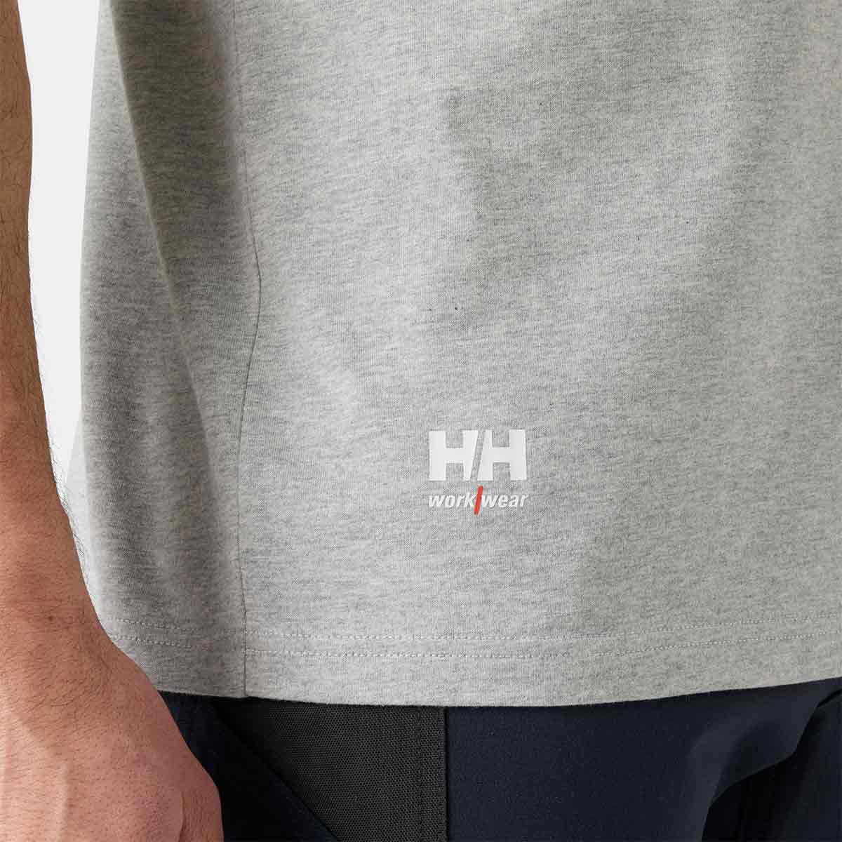 Helly Hansen Classic 2.0 T-Shirt - Grey Melange - Detail Helly Hansen Classic 2.0 T-Shirt - Grey Melange - Detail