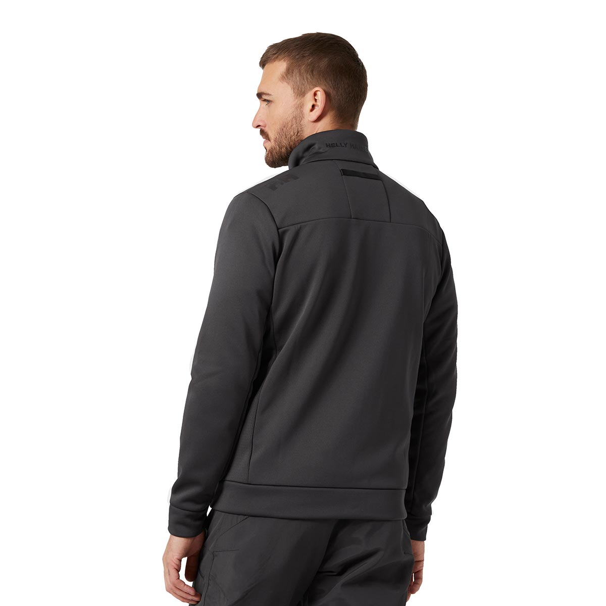 Helly Hansen Crew Fleece Jacket Ebony Rear Helly Hansen Crew Fleece Jacket Ebony Rear