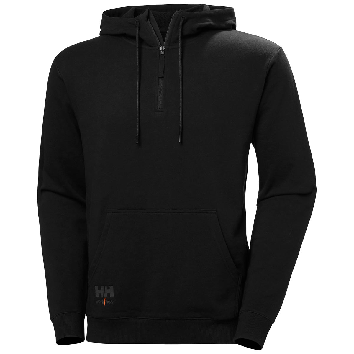 Helly Hansen Essential ¼ Zip Hoodie - Black Front Helly Hansen Essential ¼ Zip Hoodie - Black Front