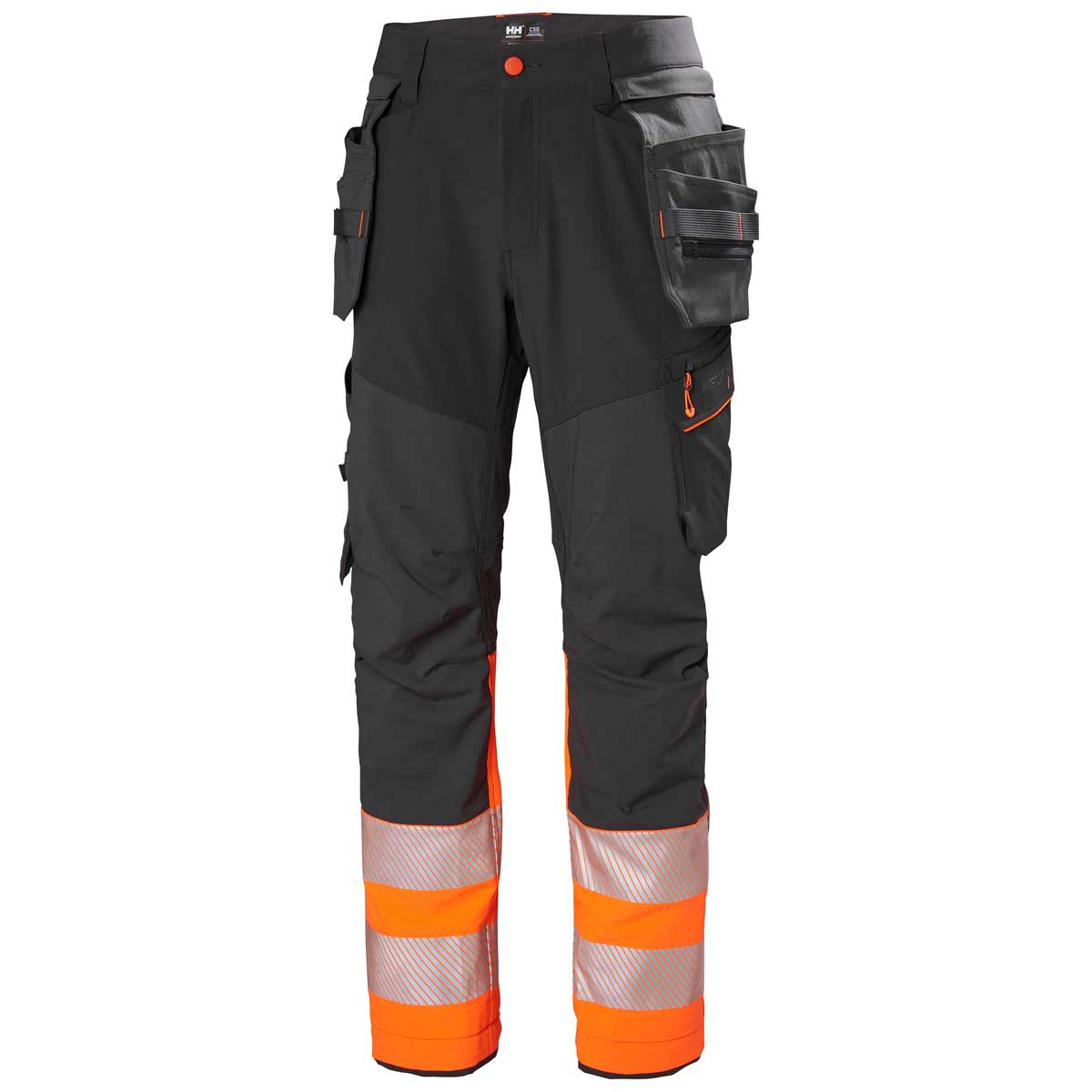 Helly-Hansen-ICU-BRZ-Construction-Pant-Class-1-Orange-Ebony-Front Helly-Hansen-ICU-BRZ-Construction-Pant-Class-1-Orange-Ebony-Front
