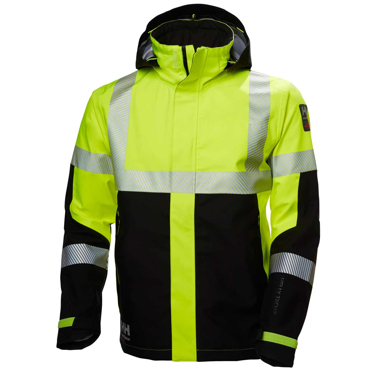 Helly Hansen ICU Hi Vis 3 Layer Waterproof Shell Jacket Helly Hansen ICU Hi Vis 3 Layer Waterproof Shell Jacket