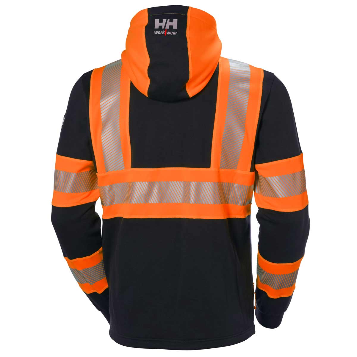 Helly Hansen Hi Vis Hoodie - Orange Rear Helly Hansen Hi Vis Hoodie - Orange Rear