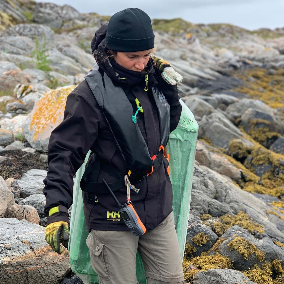 Helly Hansen Magni Shell Jacket - Black - On Model Helly Hansen Magni Shell Jacket - Black - On Model