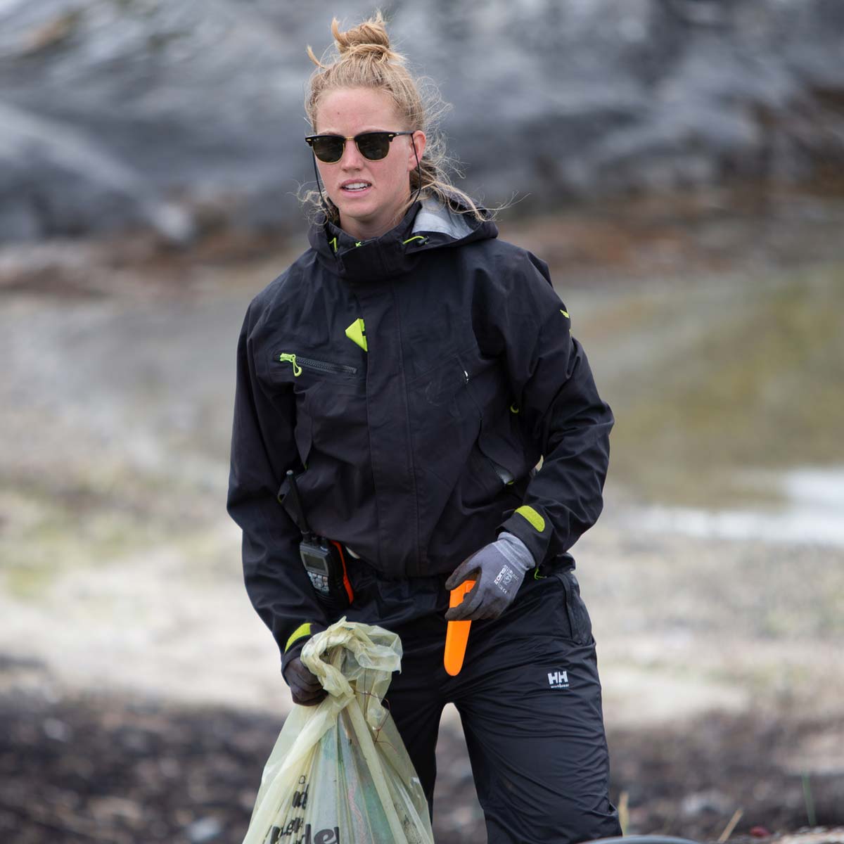 Helly Hansen Magni Shell Jacket - Black - On Model Helly Hansen Magni Shell Jacket - Black - On Model