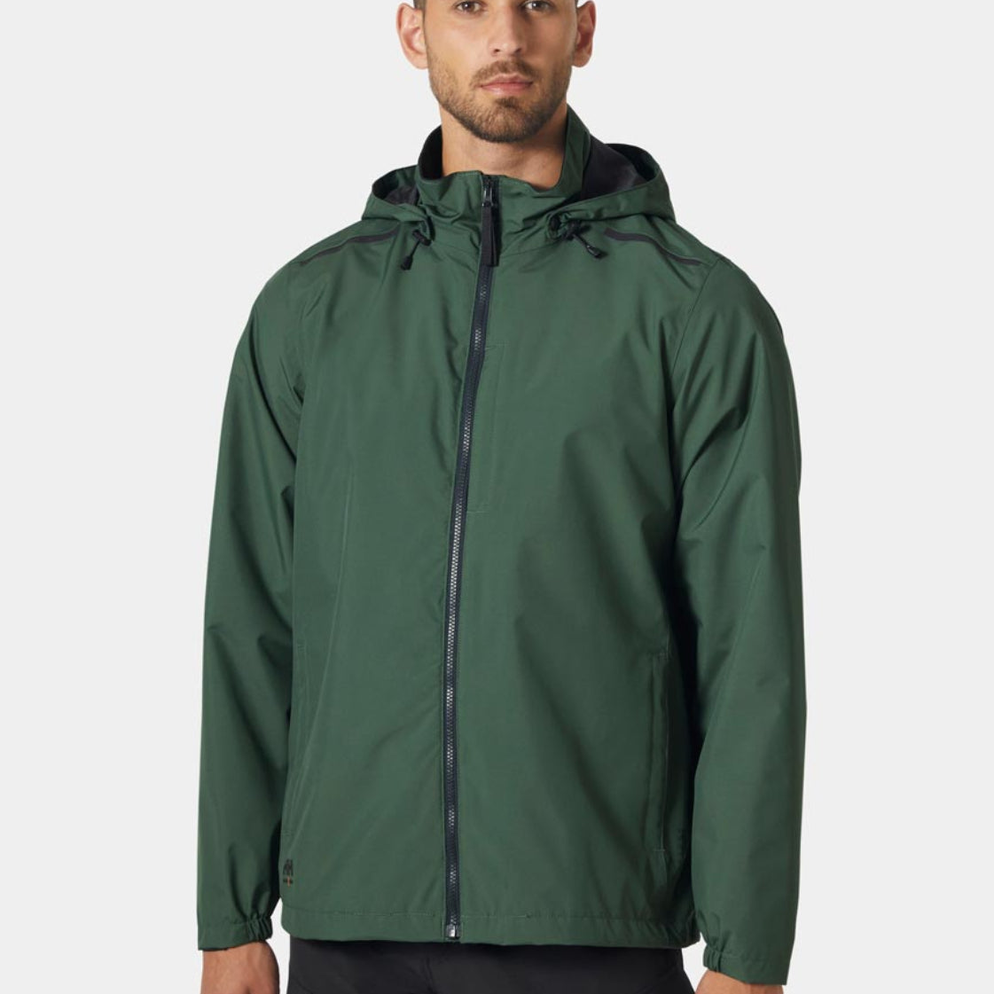 Helly Hansen Manchester 2.0 Shell Work Jacket - Spruce On Model Helly Hansen Manchester 2.0 Shell Work Jacket - Spruce On Model