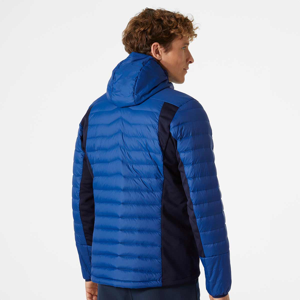 Helly Hansen Men's Verglas Hooded Down Hybrid Insulator Deep Fjord Rear Helly Hansen Men's Verglas Hooded Down Hybrid Insulator Deep Fjord Rear