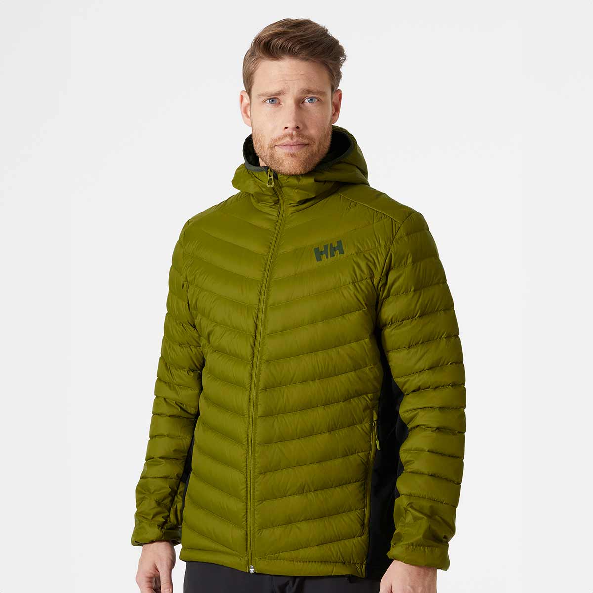 Helly Hansen Men's Verglas Hooded Down Hybrid Insulator Olive Helly Hansen Men's Verglas Hooded Down Hybrid Insulator Olive