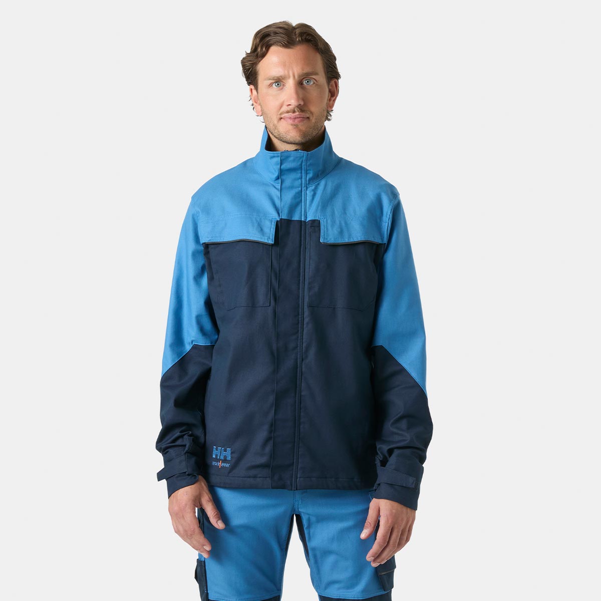 Helly Hansen Oxford 2.0 Work Jacket - Navy/Stone Blue Helly Hansen Oxford 2.0 Work Jacket - Navy/Stone Blue