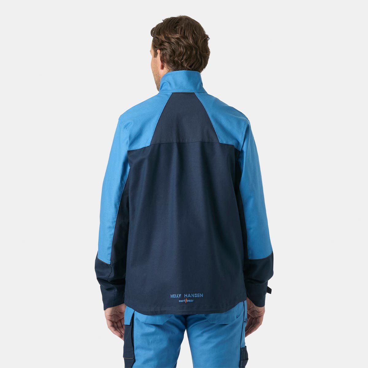 Helly Hansen Oxford 2.0 Work Jacket - Navy/Stone Blue - Rear Helly Hansen Oxford 2.0 Work Jacket - Navy/Stone Blue - Rear