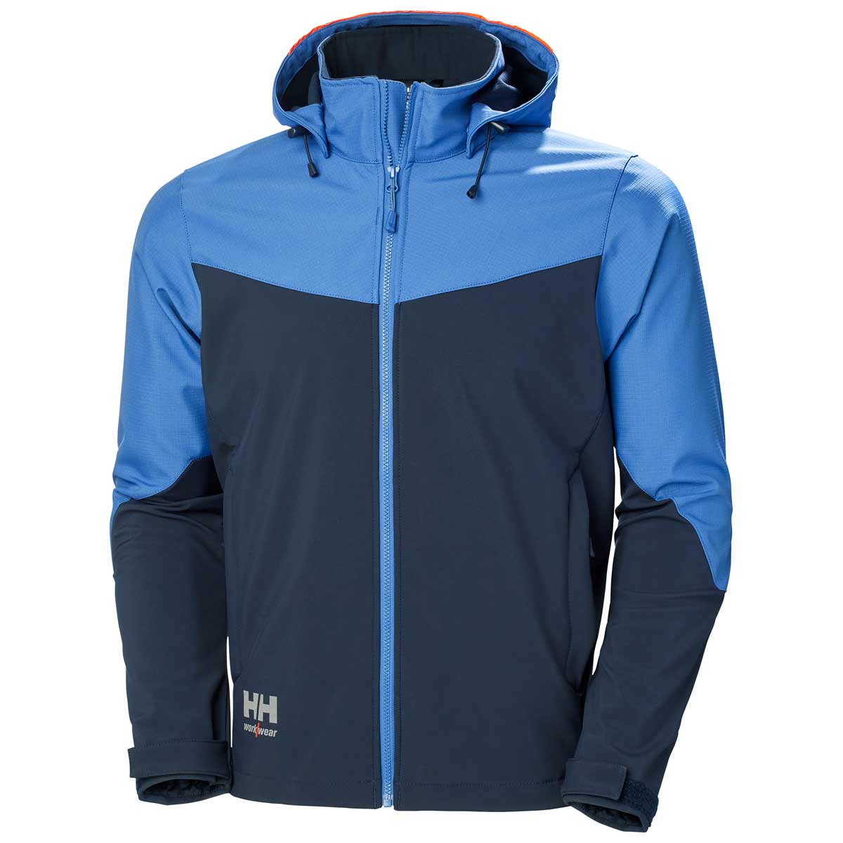 Helly-Hansen-Oxford-Hooded-Softshell-Jacket-Navy-Stone-Front Helly-Hansen-Oxford-Hooded-Softshell-Jacket-Navy-Stone-Front