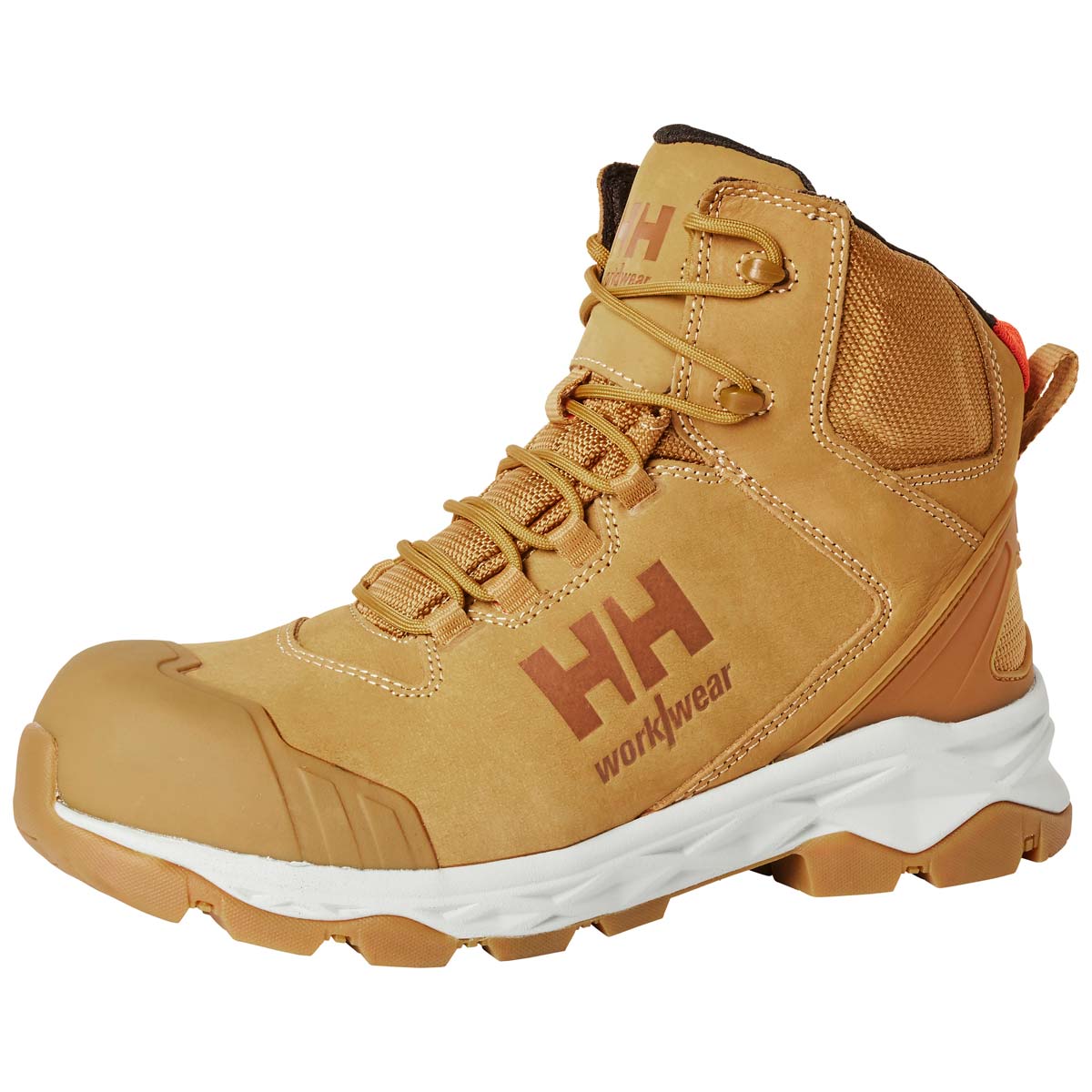 Helly Hansen Oxford Mid S3 Work Boots - New Wheat - Angle View Helly Hansen Oxford Mid S3 Work Boots - New Wheat - Angle View