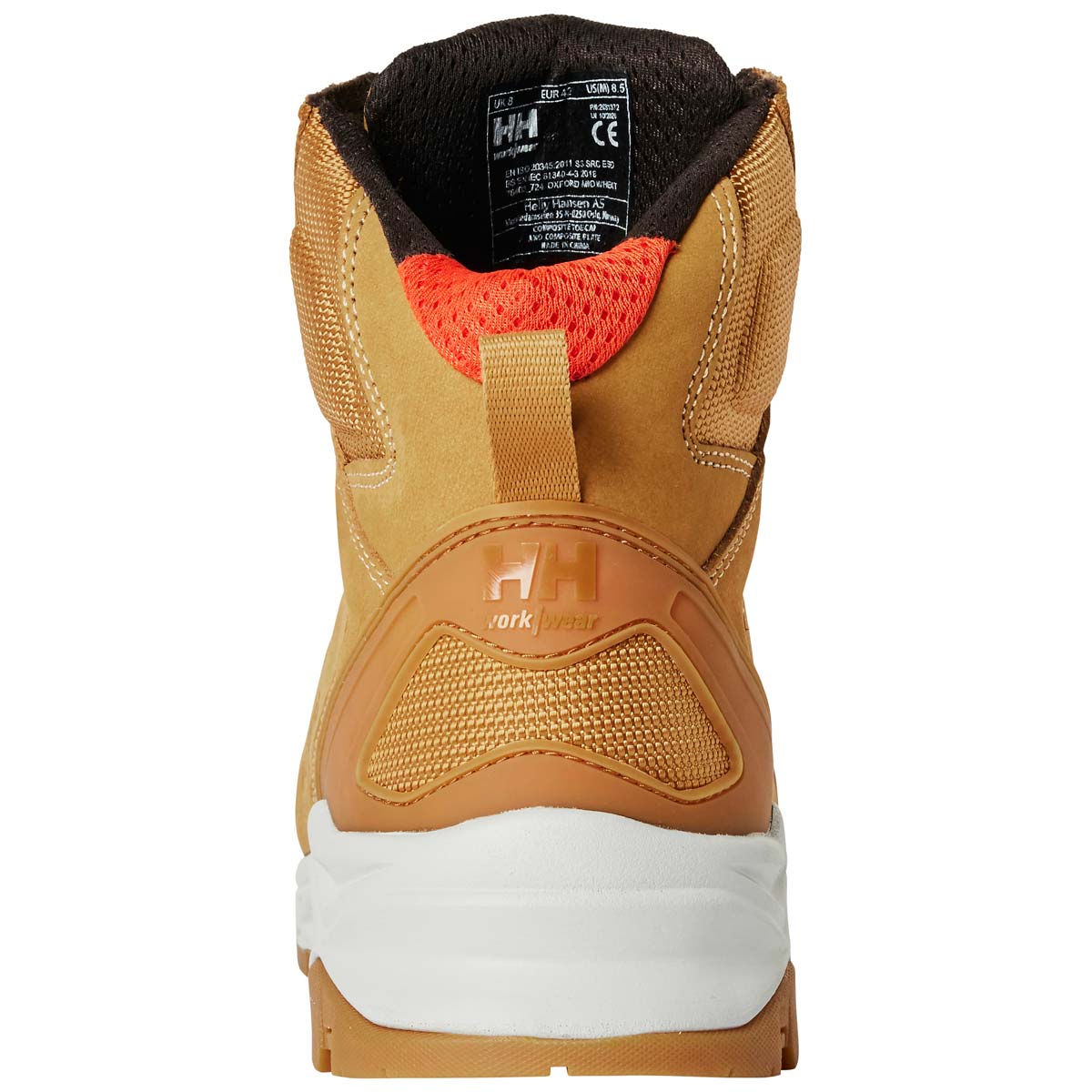 Helly Hansen Oxford Mid S3 Work Boots - New Wheat - Rear Helly Hansen Oxford Mid S3 Work Boots - New Wheat - Rear