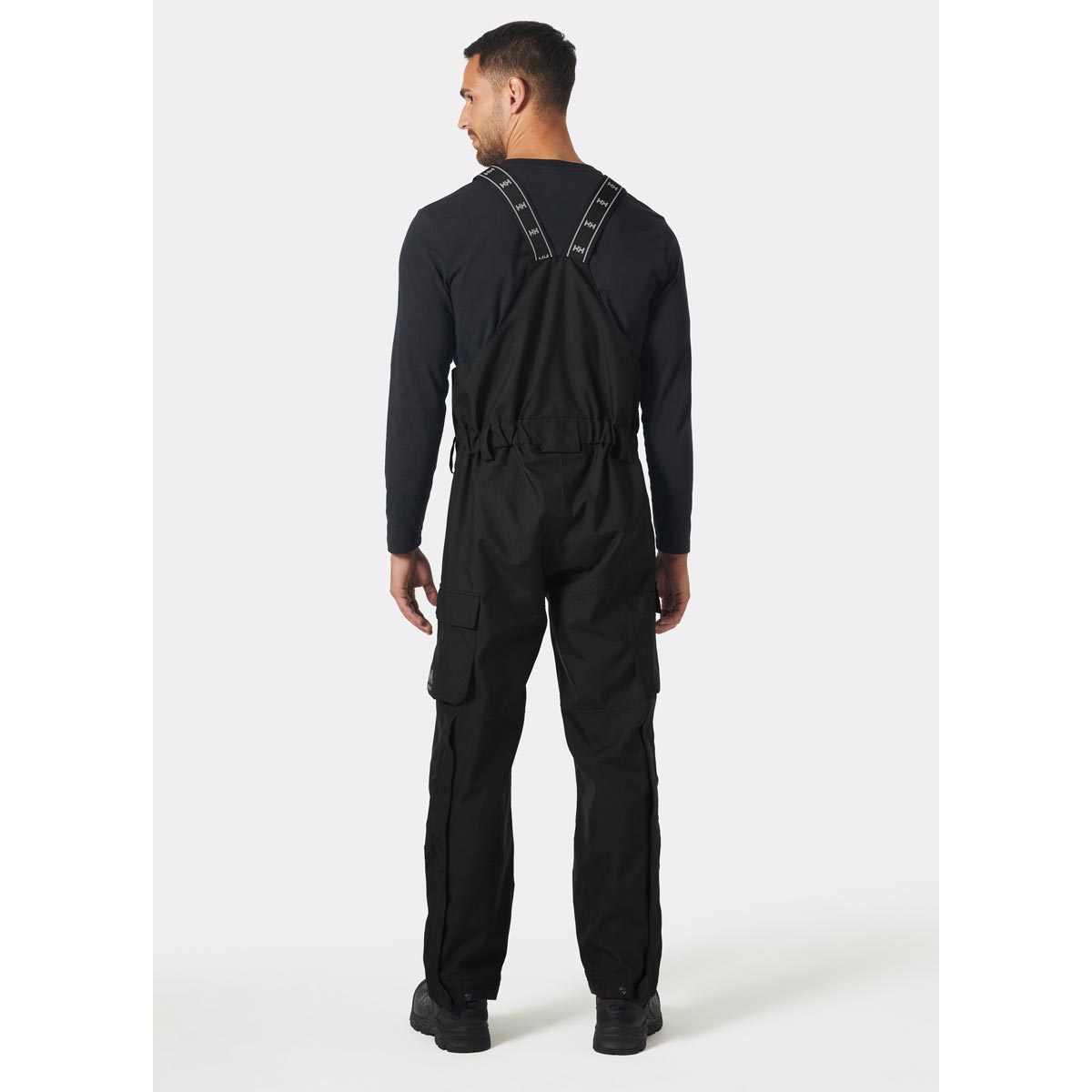 Helly Hansen Oxford Shell Cargo Bib Trousers - On Model Rear Helly Hansen Oxford Shell Cargo Bib Trousers - On Model Rear