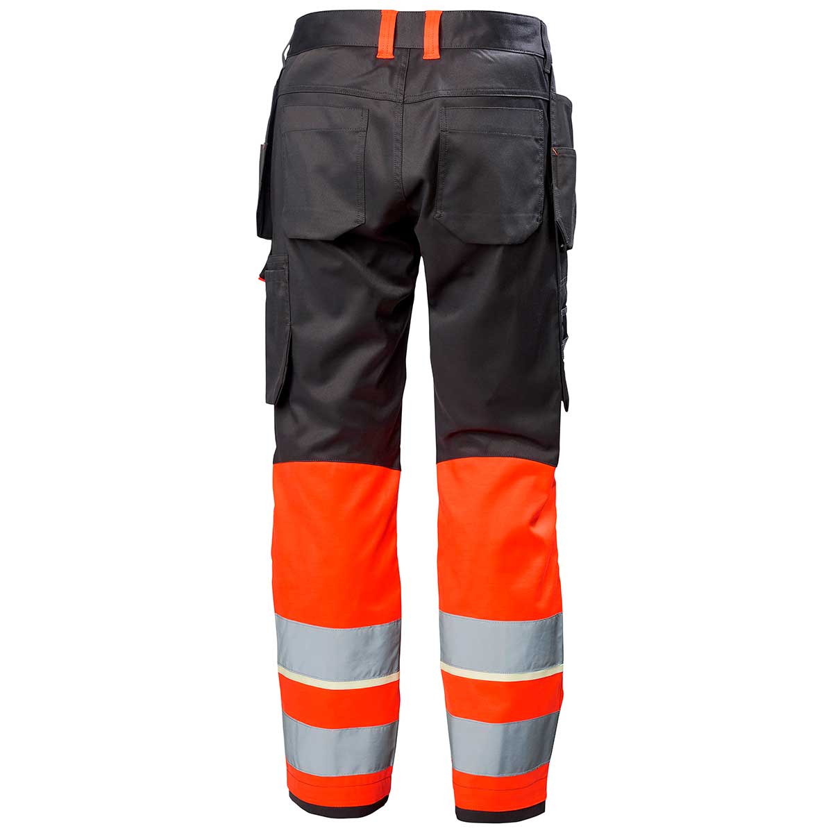 Helly Hansen UC-ME Construction Pant Class 1 Hi-Vis Red - Ebony Rear Helly Hansen UC-ME Construction Pant Class 1 Hi-Vis Red - Ebony Rear