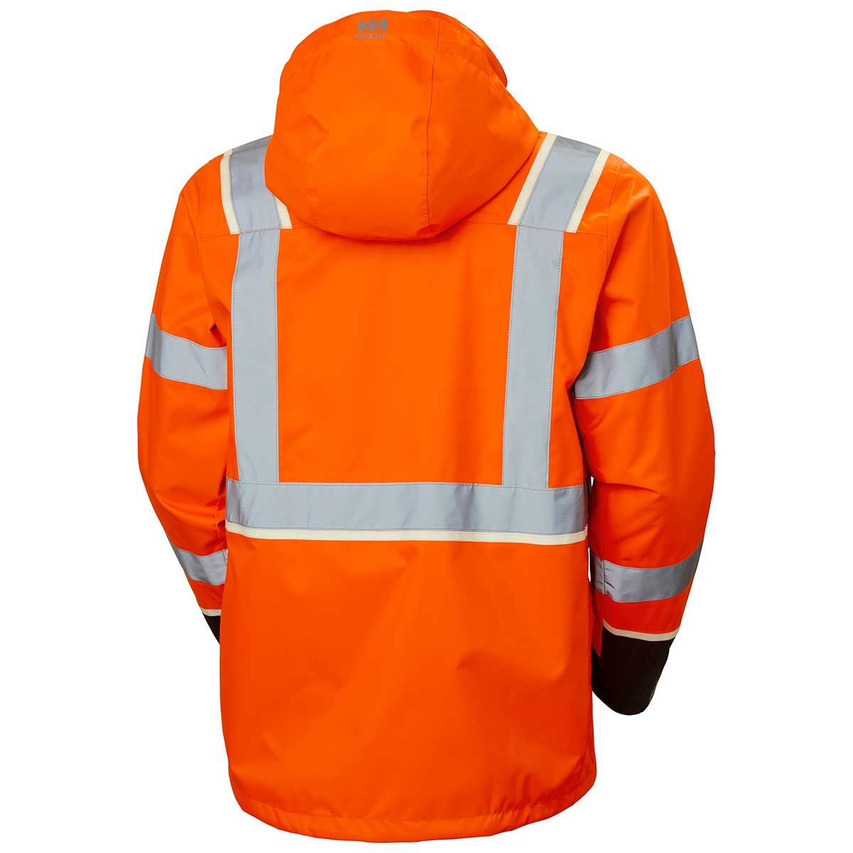 Helly Hansen UC-ME Shell Jacket Hi-Vis Orange/Ebony Rear Helly Hansen UC-ME Shell Jacket Hi-Vis Orange/Ebony Rear