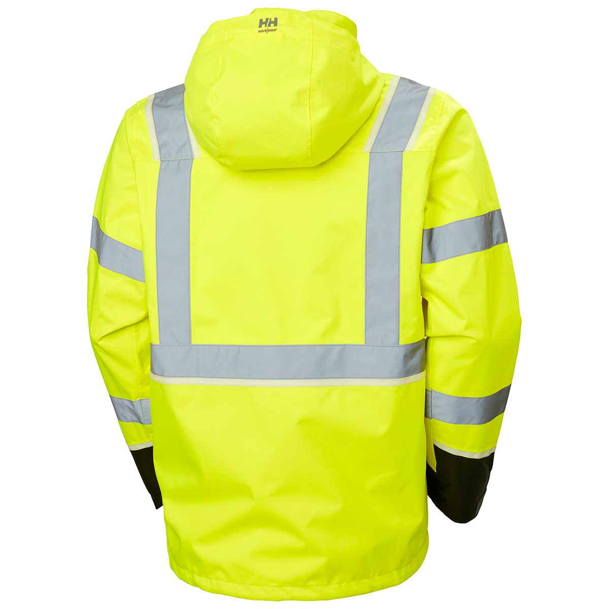 Helly Hansen UC-ME Shell Jacket Hi-Vis Yellow/Ebony Rear Helly Hansen UC-ME Shell Jacket Hi-Vis Yellow/Ebony Rear