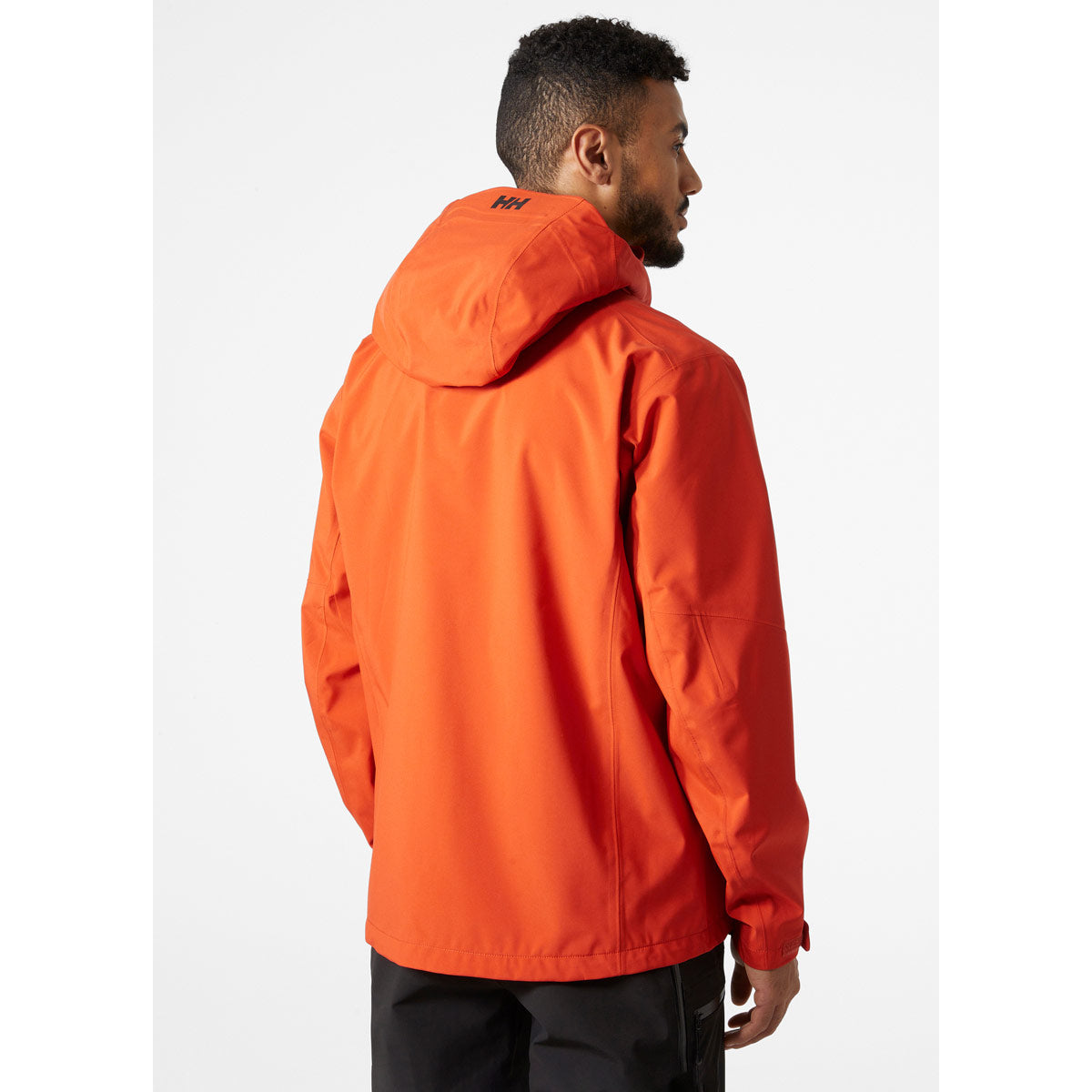 Helly Hansen Verglas 3L Shell Men's Jacket - Patrol Orange - On Model - Rear Helly Hansen Verglas 3L Shell Men's Jacket - Patrol Orange - On Model - Rear