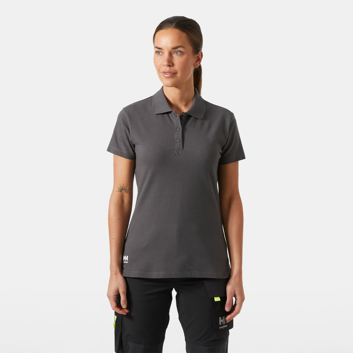 Helly Hansen Women's Classic 2.0 Polo Shirt - Dark Grey Helly Hansen Women's Classic 2.0 Polo Shirt - Dark Grey