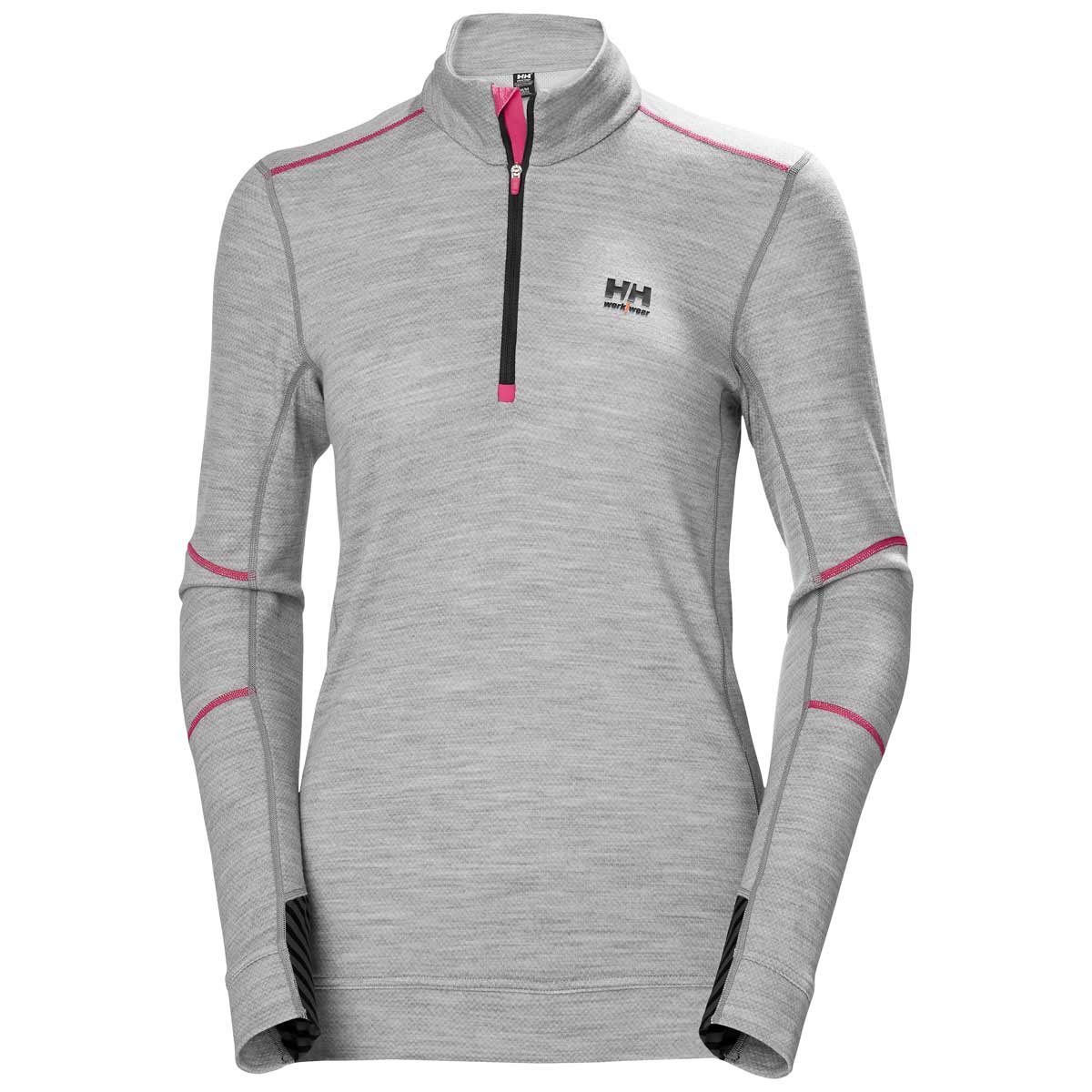 Helly-Hansen-Women_s-Lifa-Merino-Half-Zip-Base-layer-Grey-Melange-front Helly-Hansen-Women_s-Lifa-Merino-Half-Zip-Base-layer-Grey-Melange-front