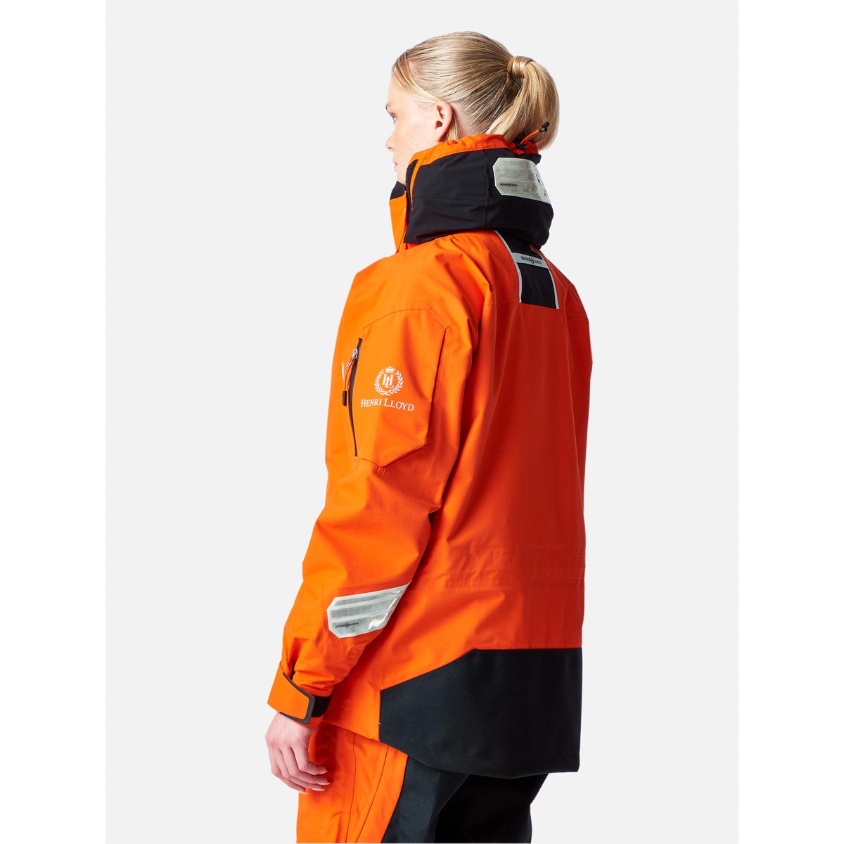 Henri Lloyd Women's Elite Offshore Sailing Jacket - Orange Life Rear Henri Lloyd Women's Elite Offshore Sailing Jacket - Orange Life Rear