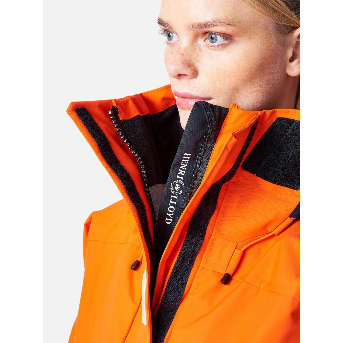 Henri Lloyd Women's Elite Offshore Sailing Jacket - Orange Top Detail Henri Lloyd Women's Elite Offshore Sailing Jacket - Orange Top Detail