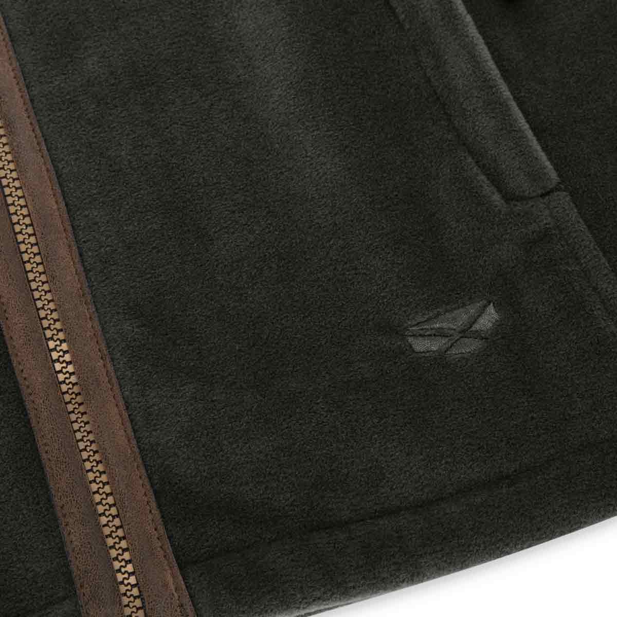 Hogg of Fife Stenton Ladies Green Fleece Gilet - Pine close up Hogg of Fife Stenton Ladies Green Fleece Gilet - Pine close up