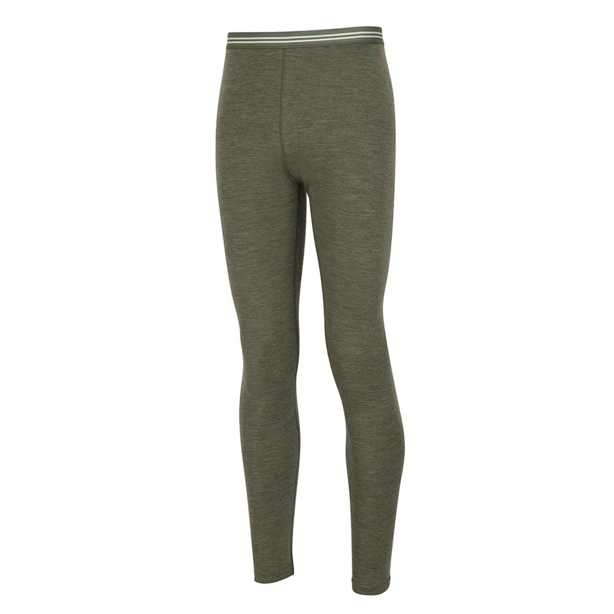Hoggs of Fife 100% Merino Wool Long Johns - Green - Front Angle Hoggs of Fife 100% Merino Wool Long Johns - Green - Front Angle