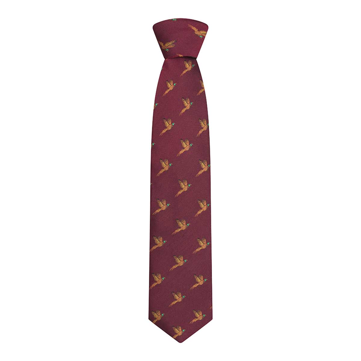 Hoggs of Fife Silk Pheasant Tie - Wine Hoggs of Fife Silk Pheasant Tie - Wine