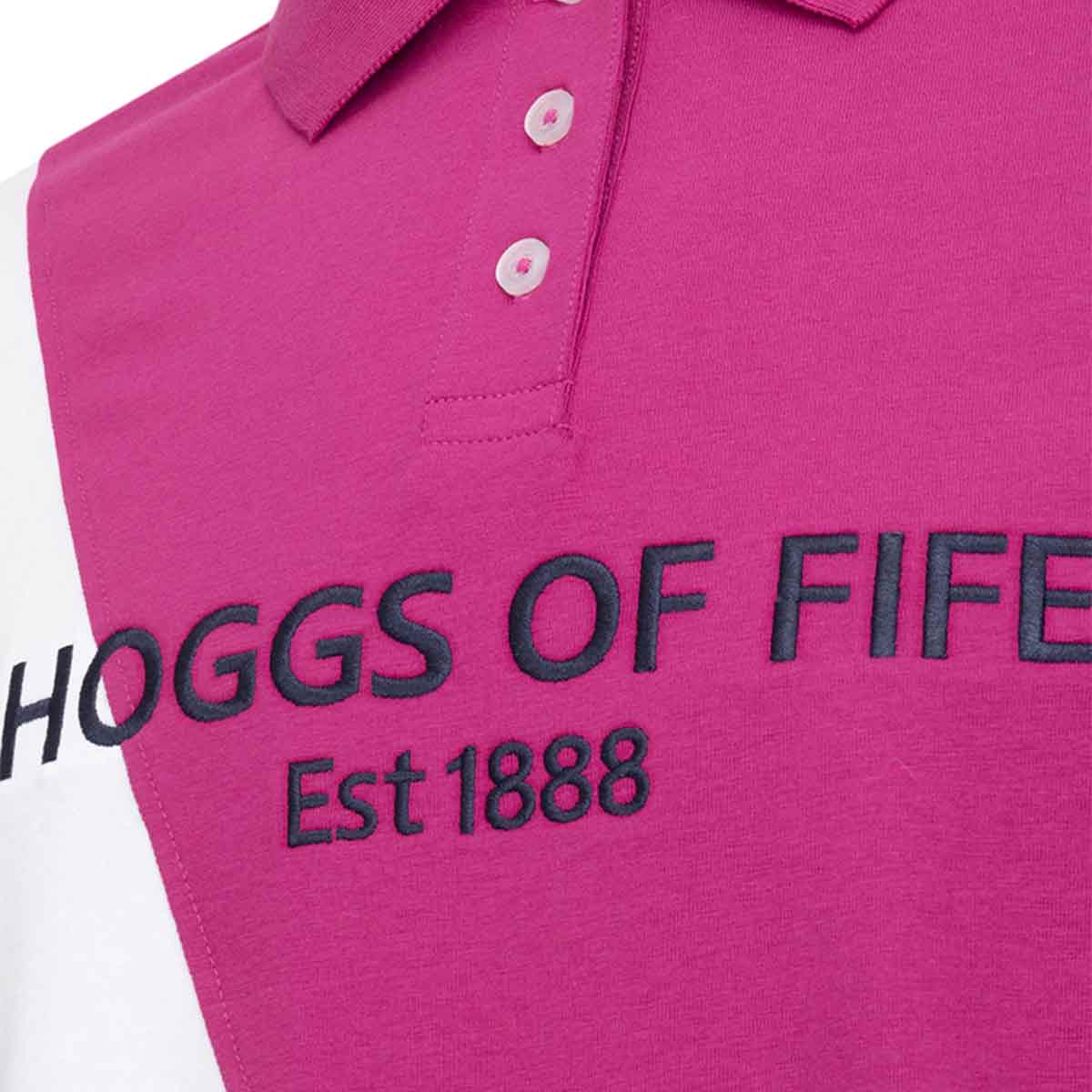 Hoggs of Fife Abbey Ladies Sash Jersey Polo Shirt - Detail Hoggs of Fife Abbey Ladies Sash Jersey Polo Shirt - Detail